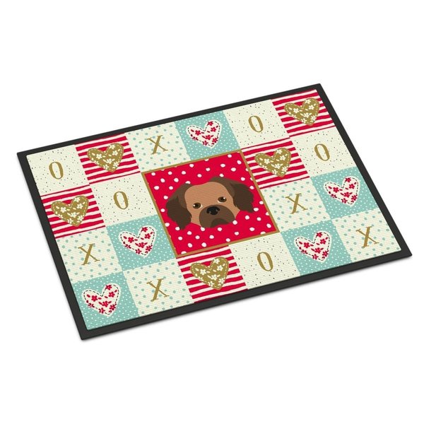 Carolines Treasures 24 x 36 in. Tibetan Spaniel Love Indoor or Outdoor Mat CK5240JMAT